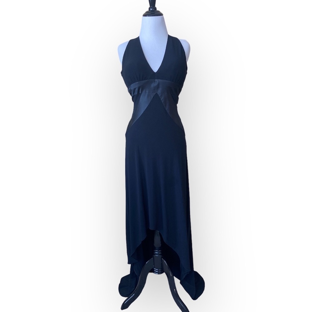 MORGAN & CO Tall Black High Low Dress